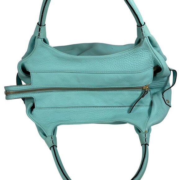 KATE SPADE Turquoise Aqua Leather Stevie Berkshire Road Slouchy Shoulder Bag - Picture 11 of 16